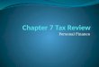 Chapter 7 tax review
