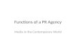 Functions of a pr agency