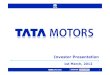 Investor presentation by tata motors