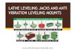 14 lathe leveling jacks and anti vibration leveling mounts