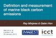 Definition and measurement of marine black carbon emissions