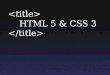 HTML5 & CSS3 -- UPA Iowa