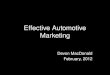 Effective Automotive Marketing
