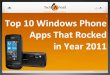 Top 10 windows phone apps