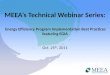 MEEA Technical Webinar: Energy Efficiency Program Implementation Best Practices featuring EGIA