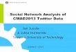 Social network analysis of CMAD2013 Twitter data