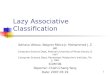 Lazy Association Classification