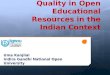Quality in Open Educational Resources in the Indian Context