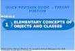 Module1 elementary concepts of objects and classes