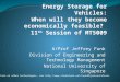 Energy storage for vehicles: when will they become economically feasible