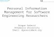 Personal Information Management for Software Engineering Researchers