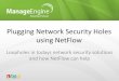 Plugging Network Security Holes Using NetFlow