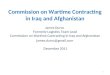 Commission on Wartime Contracting in Iraq and Afghanistan