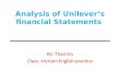 Analysis of unilever financial reports (1)