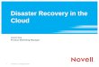 Disaster Recovery and the Cloud