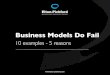 Business Models do fail 10 examples - 5 reasons