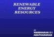 Renewable  energy resources