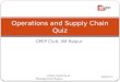 Operation and Supply Chain Quiz