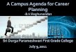 Campus agenda for career plannning for commerce and management graduates in India b.v.raghunandan