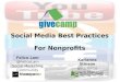 Social Media Best Practices for Nonprofits - Seattle GiveCamp