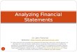 Analysing financial statements
