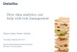 How data analytics can help risk management