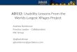 AD112: Usability Lessons From the Worlds Largest XPages Project (MWLUG)