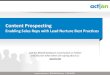 Content Prospecting - Enabling Sales Reps with Lead Nurture Best Practices