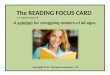 Reading Focus Card Slideshow--2012
