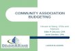 Community associations budgeting