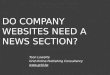 Do company websites need a news section?
