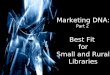 The Settlement Library Project Presents Part 2 of Marketing DNA: Best Fit for Small and Rural Libraries