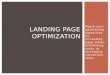 How to Optimize your Landing Page