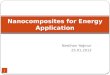 Nanocomposites for energy application