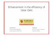 Enhancement in the efficiency of solar cells final ppt
