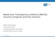 Medicines Transparency Alliance (MeTA) : country progress and key lessons