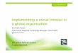 Implementing a social intranet in a global organisation