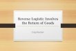 Reverse Logistic Involves the Return of Goods