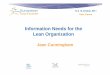 "Information needs for the lean organization" by Jean Cunningham