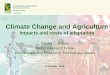 Climate change and agriculture: impacts and costs of adaption
