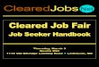 Cleared Job Fair Job Seeker Handbook March 3 2011 BWI MD