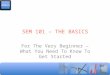 SEM 101 - The Very Basics