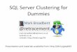 SQL Server Clustering for Dummies