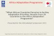 Speaker 1   african priorities-results from aap countries_07march2011