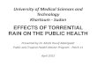 Effects of torrential rain on the public health. alteib
