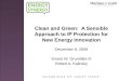 Clean & Green: A Sensible Approach to IP Protection for New Energy Innovation