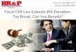 Fiscal Cliff Law Extends IRA Donation Tax Break: Can You Benefit?