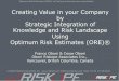 Creating value with riskope ore 31 10_2012