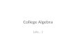 College Algebra [QEE-R 2012]