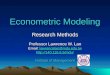 Econometric model ing